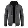 Heren Hoodies 2023 Autumn Winter Zip Up Cardigan Herenjas Gebreide jas Losse fluwelen trui Casual designer kleding 21q2421