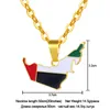 Colares pendentes da moda emirados árabes do Oriente Médio Map Flag Gold Color para jóias unissex Bijoux femme