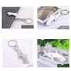 Openers Dhs 100Pcs Fashion 2 In 1Creative Fish Keychain Beer Opener Keyring Can Shark Shape Bottle Drop Delivery Home Garden Kitchen Dhbn2