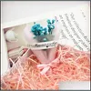 Dekorativa blommor kransar NewbabysBreath Mini Bouquet Valentines Day Gift Torkad konstgjord blomma Creative Eternal Gypsophila Bou Otmvf