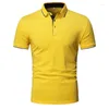 Herren Polos Poloshirt Herren Einfarbig Business Casual Kurzarm Baumwolle Gemütlich Hochwertige Marke Herren