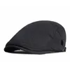 Bérets 2023 printemps été coton couleur unie Sboy casquettes casquette plate hommes et femmes peintre béret chapeaux 14