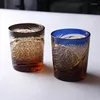 Copas de vino Cristal rojo ámbar Vaso de whisky Japonés Edo Kiriko Multicolor Beber transparente