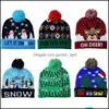 Partyhüte Led Weihnachten Gestrickte Beanie Hut Pullover Weihnachten Leuchten Cartoon Muster Knitte Glowing Santa Geschenk ADT Kinder Vtm0845 Dr Dhstf