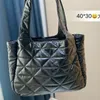 Triangolo Motif Tote Bag Borse per la spesa trapuntata Gaby Guida in pelle Guida borsetta per borsetta di grande capacità di fila di nylon 223R