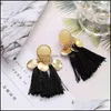 Dangle Chandelier Alloy Resin Tassel Earrings Ladies Hanging Retro Style Fashion Jewelry Birthday Valentines Day Easter Gift Drop D Dhudx