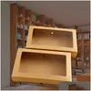 Подарочная упаковка Kraft Paper Boxs упаковочные коробки с окнами носки 22x14x4.3cm LZ0937 Доставка Доставка Дома