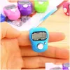 Counters Mini Hand Hold Band Tally Counter Lcd Digital Sn Finger Ring Electronics Head Count Buddha Electronic Drop Delivery Office Dhzor