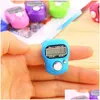 Счетчики мини -удержание ручного удержания Tally Counter LCD Digital Sn Finger Ring Cring Electronics Count Buddha Electronic Drop Office Dhzor