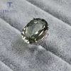 Klusterringar tbj grön ametist ring prasiolite naturlig stor storlek ädelsten oval 13 18mm 925 sterling silver fina smycken för flickor gåva