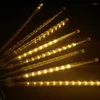 Meteor Shower Rain 8 Tubes LED String Lights étanche arbre de Noël vacances décorations extérieures mariage Patio Navidad décor