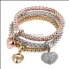 Bangle Bracelets Bangles Rhinestones Popcorn Chain Of Life Charm Drop Delivery Jewelry Dh5Xb