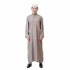 Ethnic Clothing 8 Color Islamic For Men Jubba Thobe Muslim Abaya Dubai Kaftan Prayer Robes Arab Eid Costume Man Clothes