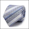 Neck Ties Polyester Filament Stripe Flower Floral 145X7.5Cm Jacquard Necktie Accessories Daily Wear Cravat Wedding Party Gift Drop D Otgia