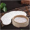 Baking Pastry Tools 400Pcs/Lot Bamboo Steamer Steaming Paper Release 16 Size Vegetables Dim Sum Pot Nonstick Pan Liners Lx0814 Dro Dhsju