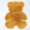 Mattor tecknad björn matta fluffig hårig päls barn barn rum plysch konstgjord ullmattstol kudde
