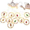 Strings Christmas Decoration LED Light Ornament Plastic Santa Claus Tree Snowman Garland Glow In The Dark XMAS Dec