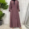 Etnik Giyim Ramazan Katı Açık Abaya Cepleri Müslüman Moda Kimono Dubai Türkiye İslam Elbise Abayas Harkn Robe Femme