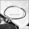 Enkelbanden eenvoudige geometrische schildpadden zon dierenkantoor kralen zwarte draad touw ketting anklet dames strand toerisme drop levering sieraden dh9 kw