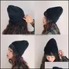 Beanie/Skull Caps Beanie/Skl Pure Color Stripe Knittingウールの男性と女性の年齢シーズンファッションハンエディションウォームタートルネックキャップP otawf