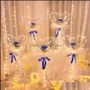 Party Favor Decorations Led Bobo Balloon Flashing Light Heart Shaped Rose Flower Ball Transparent Balloons Wedding Valentines Day Gi Otrr6