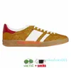 2023 Klänningskor Gazelle Sneaker för män Kvinnor Tennis Casual Trainers Flat Platform Läder Suede Velvet Metallic Sliver Pink Green Fashion 2023