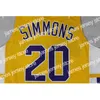 O basquete universit￡rio veste Ben Simmons #20 High School Montverde Academy Eagles Jerseys de basquete 100% Bordado costurado NCAA amarelo