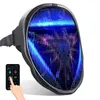 Party Masks Neon Led Luminous Carnival Festival Changing Bluetooth RGB Lights Up Costume Props Christmas Decor 230113