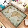 Carpets Retro Navigation Map Pattern Decorative Square Rug Modern House Living Room Floor Matte Bedroom Carpet Art Poster Mat Fans Gift