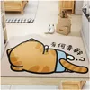 Tapijten schattige cartoon dier vorm pluche comfortabele home decor deur mat interessante badkamer absorberend bad binnen tapijt keuken geen dhr4n