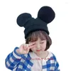 Berets Doit Winter Hat For Kids Beanies Mouse Ears Child Knit Beanie Hats Warm Teenagers Landlord Sailor Boys Girls Earflap Cap