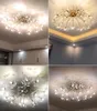 Tavan Işıkları Nordic Villa Oturma Odası Lambası Kişilik Postmodern LED Işık Basit Kristal Yemek Yatak Odası