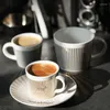Koppar Saucers Mirror Reflection Coffee Cup Creative Horse Hummingbird Mug Ceramic Luycho Tea Set med 90 ml-220 ml