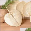 Feest Gunst Palm Bladeren Fans Handgemaakte Wicker Natural Color Fan Traditionele Chinese ambachtelijke trouwgeschenken LX0396 Drop Delivery Home Gar DHCLP