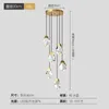 Pendants lampes post-modernes luxueuses luxe luxe en cuivre complet duplex longue lampe d'escalier en spirale villa moderne simple moderne