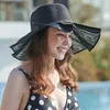 Brede rand hoeden zomer strohoed voor dames casual opvouwbare floppy strand zon meisjes uv beschermt reismode cap vrouw