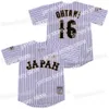 Maillots de baseball Japan Samurai 16 Shohei Ohtani Jersey Maillots de baseball pour hommes Hokkaido Nippon Ham Fighters Pinstripe Cool Base All Stitched 100% Stitched