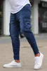 Męskie dżinsy Slim Fit Stretch Casual Fashion Multi Pocket Denim Spodni Codzienne prace uliczne Hip Hop Pants 230113