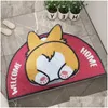 Tapis Demi-cercle Dessin Animé Animal Tapis Doux Épais Tapis En Peluche Super Absorption D'eau Tapis D'entretien Facile Pour Baignoire De Douche Et Salle De Bains Drop Dh6Hk