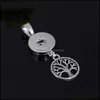 Anhänger Halsketten Baum Baumeln Druckknopf Schmuck Fit 18mm Snaps Buttons Halskette Für Frauen Männer Noosa P0037 Drop Lieferung Anhänger Dhcet