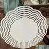 Christmas Decorations 2023 10 Inch Blank Sublimation Wind Spinner Sublimat Metal Painting Ornament Double Sides Sublimated Blanks Di Dhrks