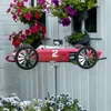 ガーデンデコレーションウィンドスピナー3Dメタルレーシングカーピンホイールヤード芝生の彫刻用の屋外アート