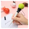 Gel Pens Ejection Boxing Ballpoint Pen 18Cm Children Christmas Gift Football Basketball Baseball Tennis Plastic Creative Drop Delive Dhmd1