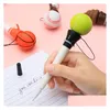 Gelpennor Ejektion Boxing Ballpoint Pen 18cm Barn Julg￥va Fotboll Basket Baseball Tennis Plastisk kreativ droppe DHMD1