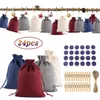 Bow Ties Linen Gift Bag Christmas Apple Candy Decoration Decorations For Home Storage In Stock