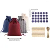 Bow Ties Linen Gift Bag Christmas Apple Candy Decoration Decorations For Home Storage In Stock