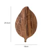 Plates Creative Leaf Shape Solid Wood Tray Picnic Travel Portable Multifunction Home Kitchen Kitchenware Accessories Cake Sushi Plate