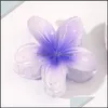 Klammern Länge 8 cm Frauen Bauhinia Blume Haar Helles Gesicht Kunststoffklammern Krallen Dame Dusche Pferdeschwanz Mittlere Blumen Haarnadeln Schmuck D Dhjwi