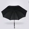 Opcourse paraplu schedel hoofd lang handvat Japanse golfzon winddichte zonneschijn heren zakelijk geschenk zwarte regen S SY184 230113