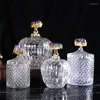 Storage Bottles Natural Crystal Decorative Jar Glass Jars And Lids Candy Pots Tea Caddies Spice Organizer Home Decoration Accessories